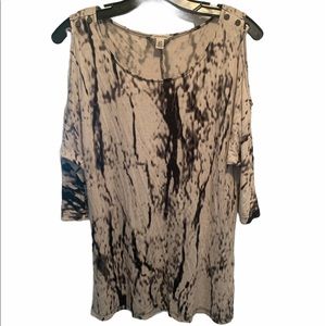 Calvin Klein marble Cold Shoulder top